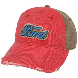 Adult Ford Logo Distressed Cotton Twill Hat - 1 of 4