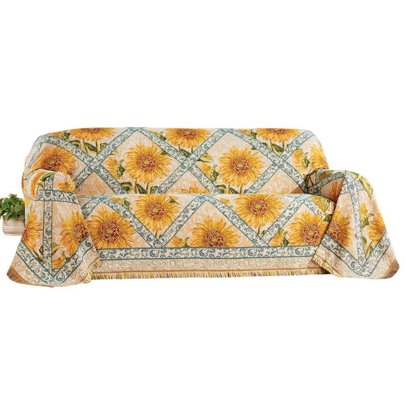Collections Etc Sunflower Furniture Throw, 1 of 3