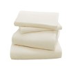 3 Pcs Ultra-Soft Pill-Resistant Elastic Fitted Sheet Set, High-Density Fabric Durable Smooth Micro Fleece Bedding Set with Matching Pillow Cases - 3 of 4