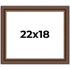 PosterPalooza | Traditional Brown Picture Frame - UV Acrylic, Backing Board, Hanging Hardware Included - 2 of 4
