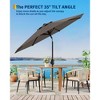 9FT Patio Umbrella Outdoor, Market Umbrella, Table Umbrella with Push Button Tilt and Crank, 8 Sturdy Ribs UV Protection Waterproof - 2 of 4