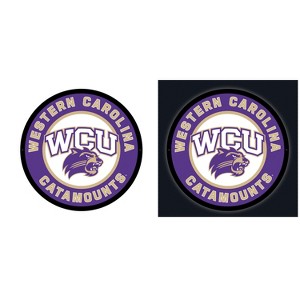 Evergreen Ultra-Thin Edgelight LED Wall Decor, Round, Western Carolina University- 23 x 23 Inches Made In USA - 1 of 4