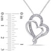 EVERLY JEWELRY | Sterling Silver 1/4 CT TW Diamond Interlocking Heart Pendant with Chain - 2 of 4