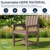 Hyleory Modern HDPE Outdoor Dining Armchair, Weather-Resistant Patio Chair with Classic Slat Back - 4 of 4