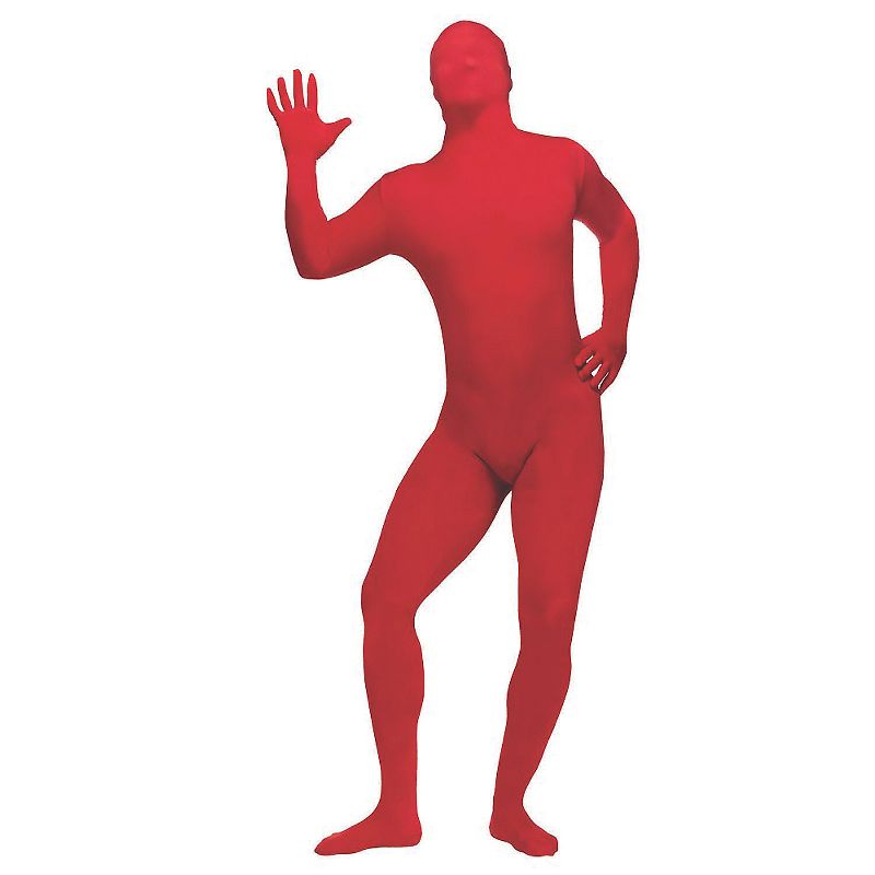 Halloween Express Men's Skin Suit Halloween Costume - Size One Size Fits Most - Red, 1 of 2