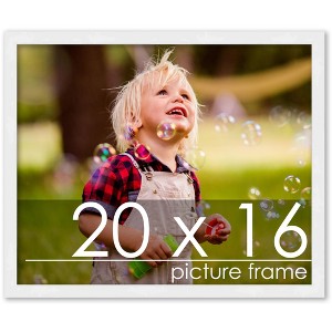 PosterPalooza | 20x16 Wood Frame with UV Acrylic, 6 Finishes: Black, White, Bronze, Silver, Wood, Mahogany - 1 of 4