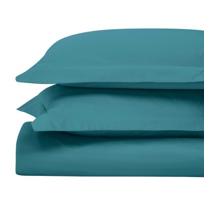 650-Thread Count Cotton Solid Duvet Cover and Sham Set by Blue Nile Mills