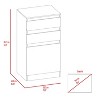NicBex 2 Drawers Dresser for Bedroom with 1 Shelf and 1 Mirror,Chest of Drawers with Handle Free Design,Storage Dressers for Bedroom - 3 of 4