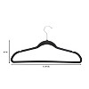 Simplify 25pk Slim Velvet Suit Hangers Black: Felt Clothes Hangers for Adults, ABS & Zinc, 17.72" Length, 9.06" Width - 4 of 4