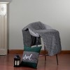 Northlight Dark Gray Ultra Plush Faux Fur Throw Blanket 55" x 63" - 2 of 4