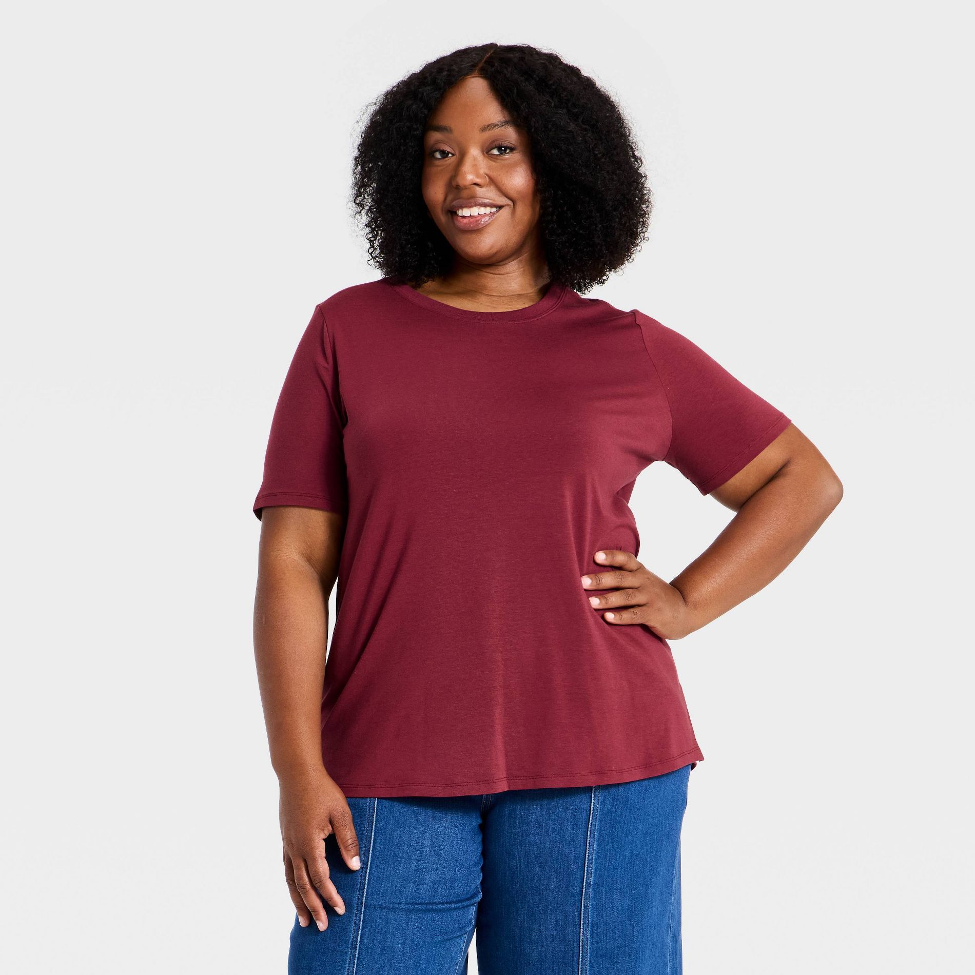 Women's Short Sleeve Crew Neck Tee Shirt - Ava & Viv™