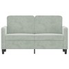 vidaXL 2-Seater Sofa Light Gray 47.2 in. Velvet - 3 of 4