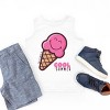 The Juniper Shop SmileyWorld Cool Summer Ice Cream Pink Youth Tank Top - 3 of 4