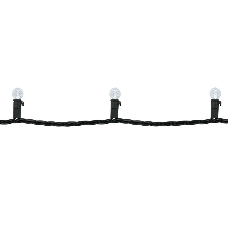 Northlight LED G12 Berry Christmas Lights - 16' Black Wire - Pure White - 50 ct, 5 of 6