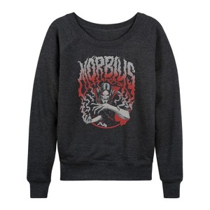 Women's - Marvel - Morbius Metal Lightweight French Terry Wide Neck Long Sleeve Shirt - 1 of 4
