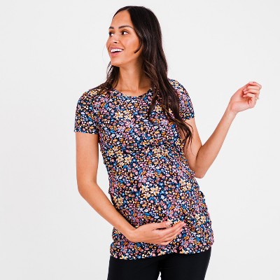 Calypsa Women's Plus Size Nikki Nursing and Maternity UPF 50+ Short Sleeve Swim Tunic