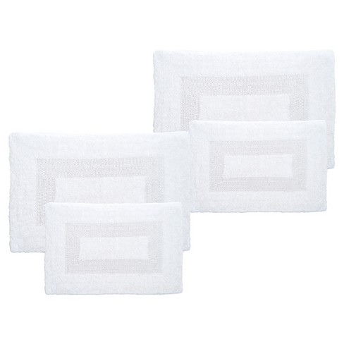 Lavish Home 4pc Cotton Bathroom Mat Set - Machine Washable For Bathroom ...