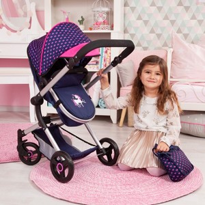 Bayer Design Dolls: Doll City Vario Pram Baby Doll Stroller w/ Diaper Bag - 1 of 4
