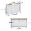 Artloge Radiator Cover: Modern Slatted Vertical White Radiator Cover with Wood-grain Top, MDF Wood Grill Shelf Radiator Cover - 2 of 4