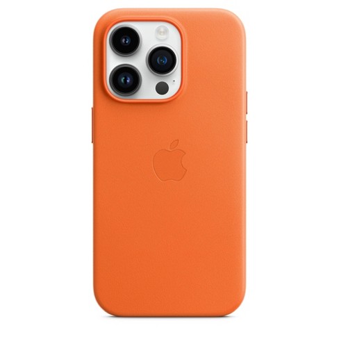 Apple Iphone 14 Pro Leather Case With Magsafe Orange Target