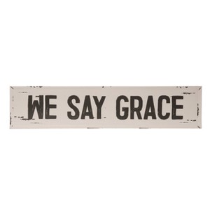 Transpac Metal 29.88 in. White Spring We Say Grace Wall Decor - 1 of 2