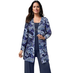 Jessica London Everyday Stretch Knit Open Front Cardigan - 1 of 4