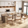 Lirago Extendible Rectangular Dining Table  Multifunctional Console Desk in Classic Brown 30.71"H x 20.08"D x 35.43"W - 2 of 4