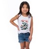 The Juniper Shop Pink Daisies Watercolor Toddler Tank - 4T - White - 2 of 4