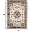Oriental Medallion Rug - Kid and pet friendly washable vintage floral carpet with non-slip backing - 2 of 4