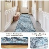 Vintage Washable Door Mat Small Farmhouse Floral Accent Rugs with Non-Slip Backing, Stain-Resistant Oriental Indoor Carpet - 4 of 4