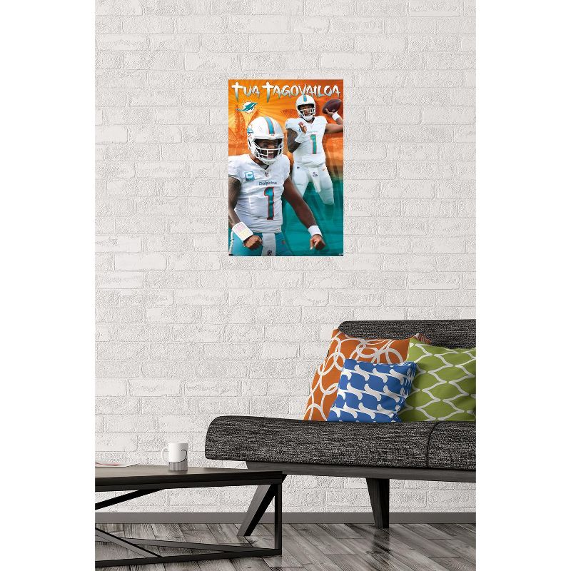 Trends International NFL Miami Dolphins - Tua Tagovailoa 24 Unframed Wall Poster Prints, 2 of 7