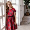 Hope & Henry Girls' Puff Sleeve Party Dress with Velvet Trim, Toddler - 4 of 4