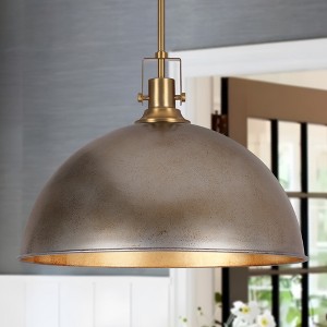 LamQee 1-Light Large Pendant Light Kitchen Island, Farmhouse Modern Dome Pendant Light Fixtures Ceiling Hanging Lighting Chandelier - 1 of 4