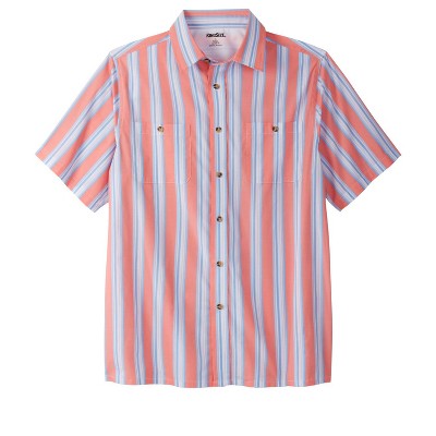 KingSize Men's Big & Tall Striped Short-Sleeve Sport Shirt