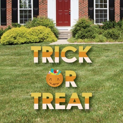 Big Dot of Happiness Trick or Treat - Yard Sign Outdoor Lawn Decorations - Halloween Party Yard Signs - Trick or Treat