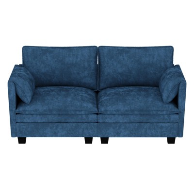 Christopher Knight Home Meroy Mid Century Modern 74.27'' Loveseat Sofa with Side Pocket