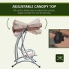 NicBex 3-Seat Outdoor Porch Swing Chair with Adjustable Canopy and Breathable Seat for Patio Bedroom Porch Garden - 4 of 4