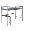 NicBex Twin over Full Bunk Bed with Desk Convertible Metal Bed Frame with Full Length Guardrail and Ladder, No Box Spring Required - 3 of 4
