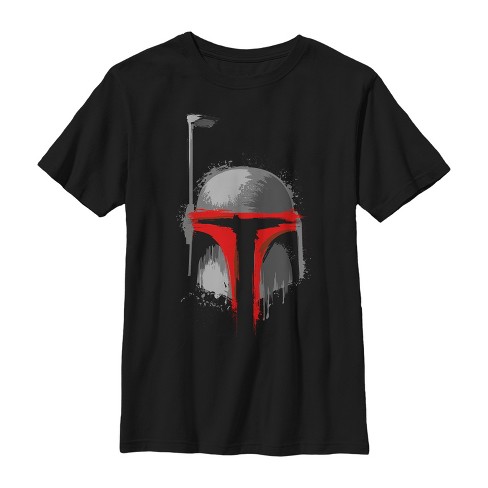 Boy's Star Wars Messy Boba Fett Painted Helmet T-Shirt - image 1 of 4