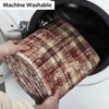 Modern Rug Washable Rug Buffola Plaid Rug for Living Room, Neutral Rug Non Slip, Low Pile Thin Rug, Distressed Soft Rug, Indoor Foldable Printed Rug - 4 of 4