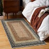 Acekool Washable Braided Print Rug, Non Slip Low Pile Stain Resistant Foldable Area Rug for Living Room Bedroom Dining - 2 of 4