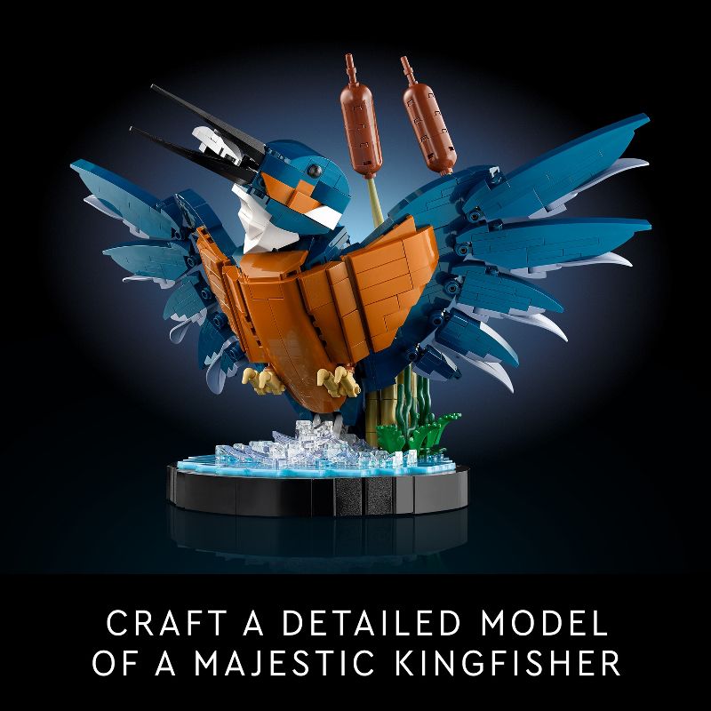 LEGO Icons Kingfisher Bird Building Set for Build and Display 10331, 4 of 9