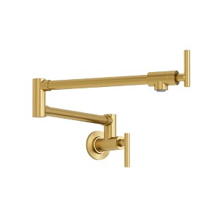 Wall Mounted Pot Filler with Double Handles (Valve Included) - 1 of 4