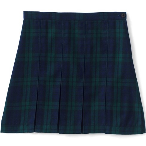 Green plaid school outlet skirt