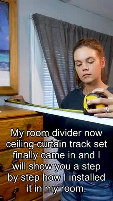 Ceiling Curtain Track Set - Comes With Track, Roller Hooks