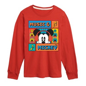 Boys' - Disney - Music And Mickey Long Sleeve Graphic T-Shirt - 1 of 4