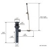 WOWOW 8.6 in. x 2.13 in. x 1.25 in. Lift Rod Drain Assembly in Brushed Nickel (2-Piece) - 4 of 4