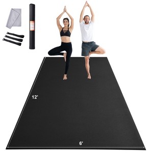 VEVOR Exercise Mat, Non Slip High Density Premium Yoga Mat, Exercise Yoga Mat for Men Women, Fitness & Exercise Mat with Bag & Carry Strap - 1 of 4