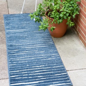 Sabrina Soto Outdoor Ola Striped Woven Area Rug - 1 of 4