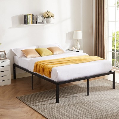 VECELO Bed Frames, Heavy Duty Metal Platform with Steel Slat
